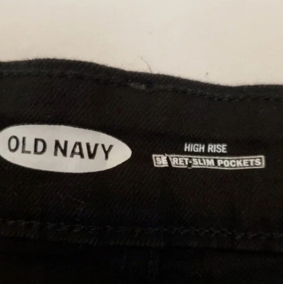 Old Navy black button Fly High Rise Jeans Shorts - Picture 4 of 7